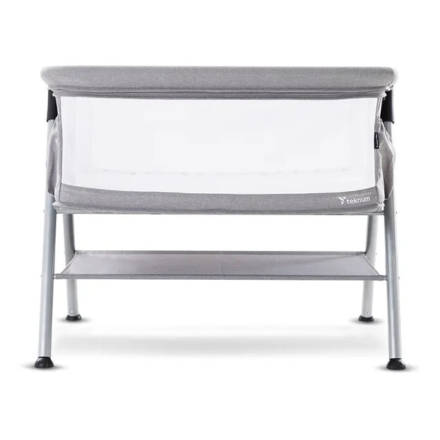 Teknum Fellow 2 Twin Bedside Crib Bassinet – Grey