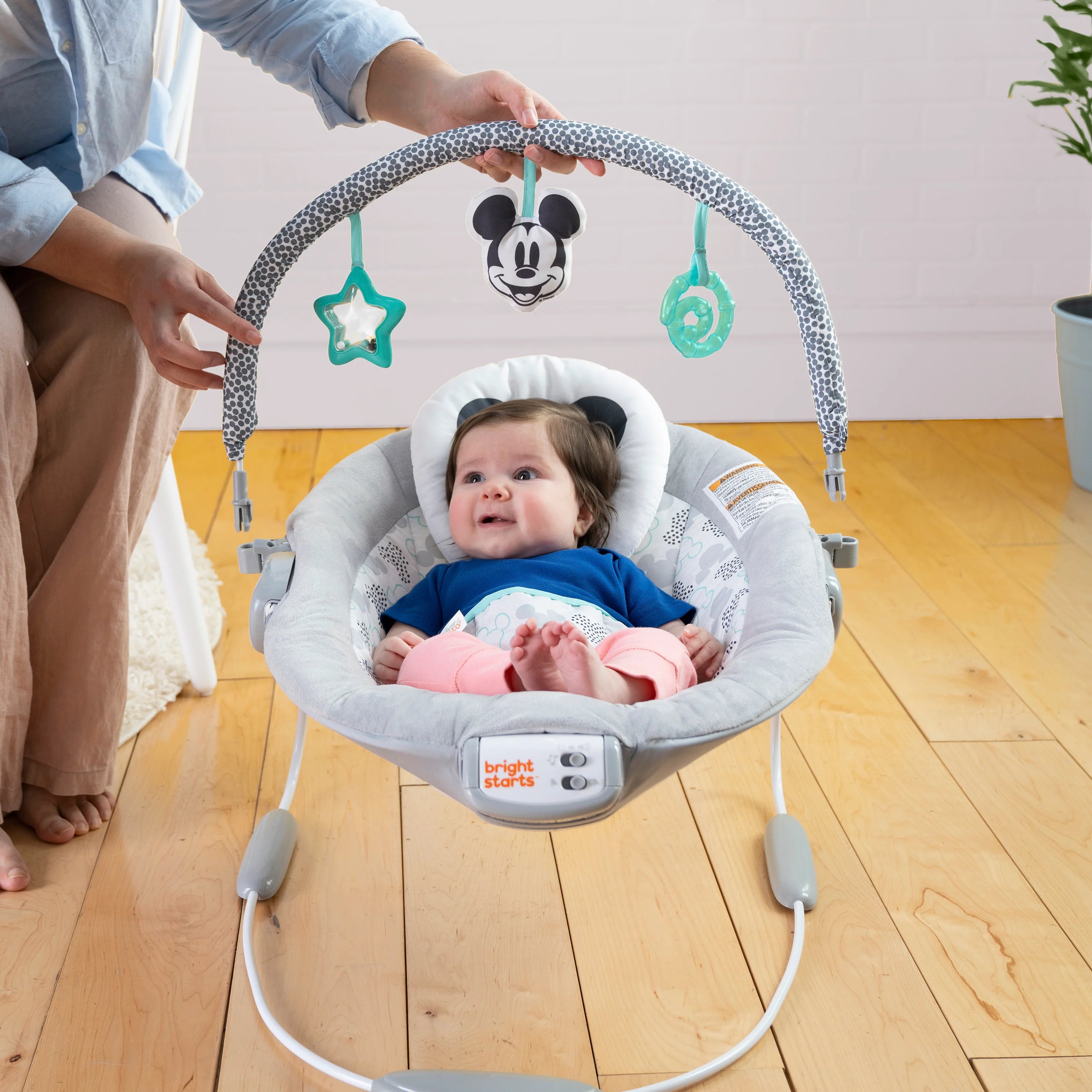 Bright Starts Mickey Mouse Cloudscapes Comfy Bouncer