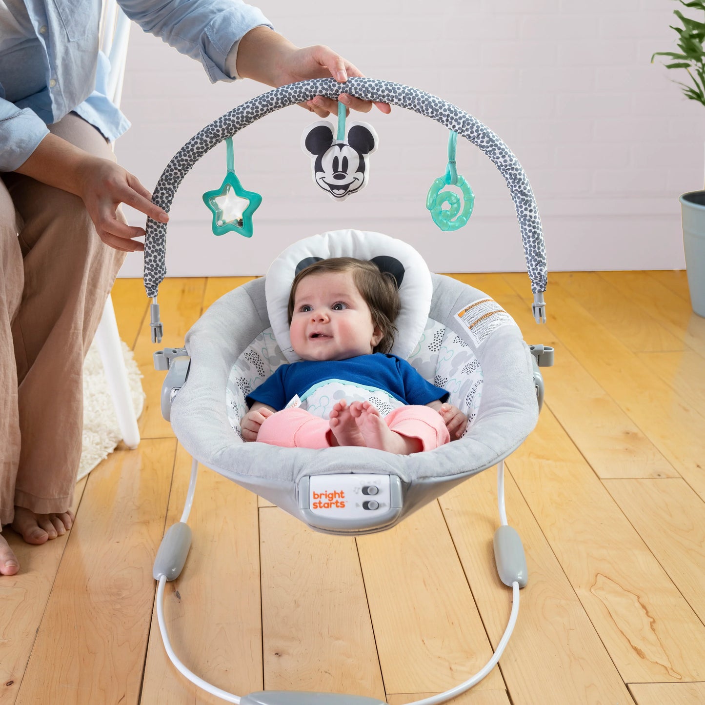Bright Starts Mickey Mouse Cloudscapes Comfy Bouncer