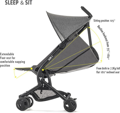 Teknum Air 1 Travel Stroller With Carry Backpack