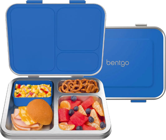 Bentgo Kids Stainless Steel Leak-Resistant Lunch Box 3 Compartments