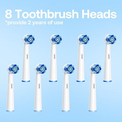 Bitvae R2 Electric Toothbrush Pink + 8pcs Brush Head + 1pc Travel Case
