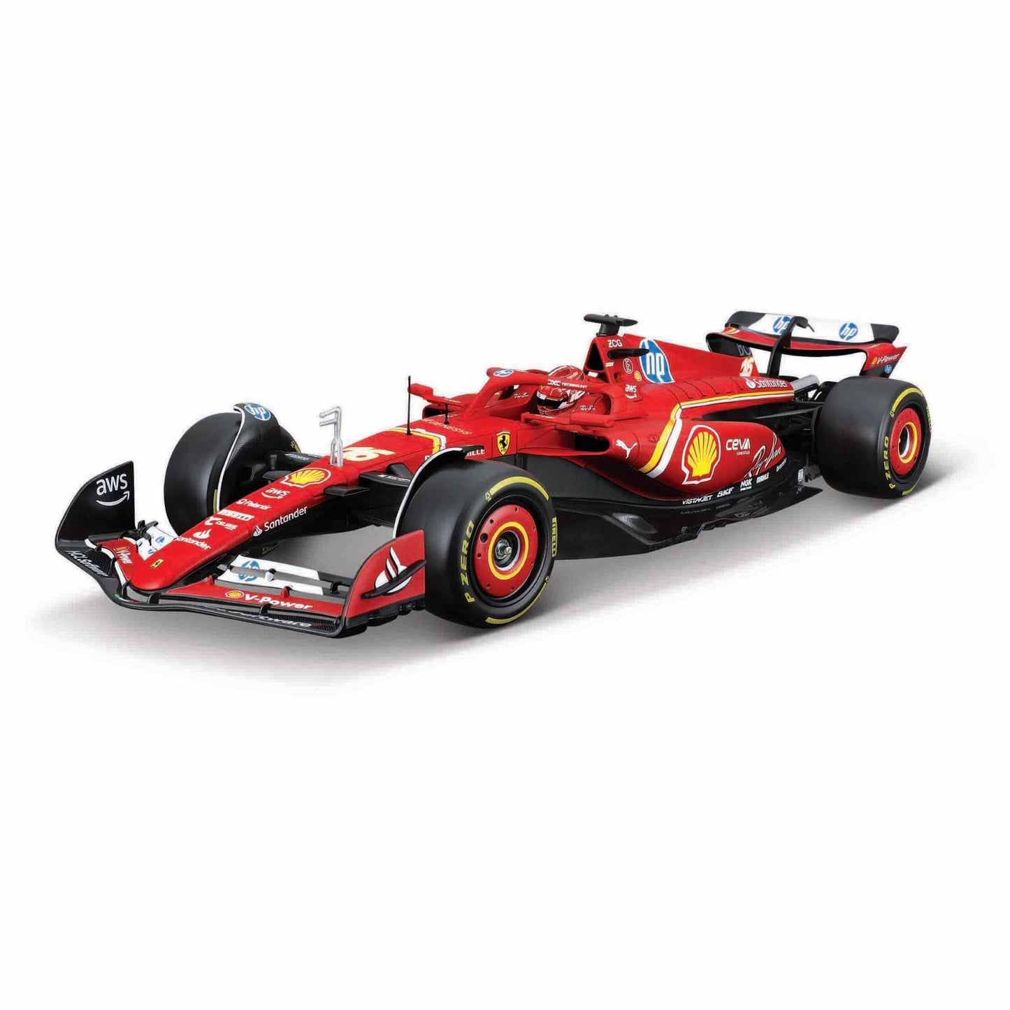 Bburago F1 Formula 1 Ferrari SF-24 2024 Model Kit – Leclerc, 1:24 Scale