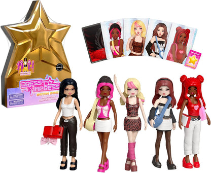 Dress To Impress - Mystery Models Superstar Collectible Doll Set with Star Storage Case - 5 Pieces