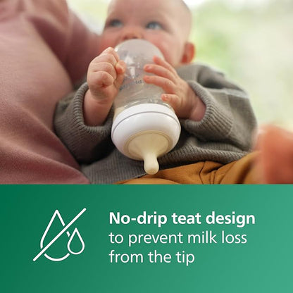 زجاجة رضاعة زجاجية طبيعية من Philips Avent (3-6 أشهر، 240ml)