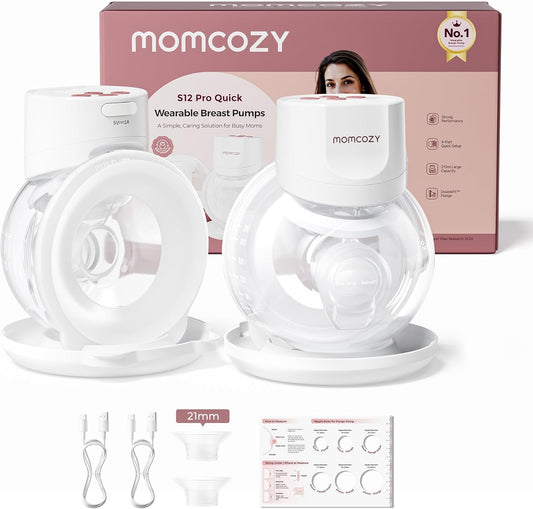 Momcozy Wearable Breast Pump S12 Pro Quick (White)