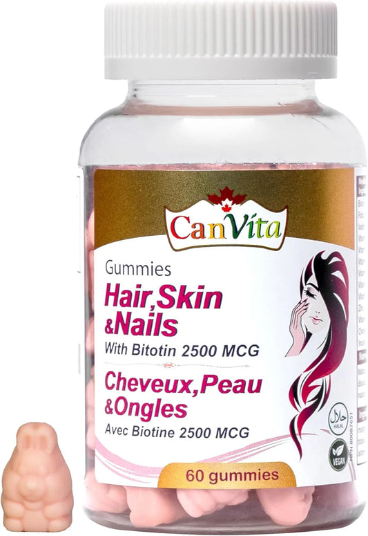 Canvita Hair, Skin & Nails With Biotin 2,500 Mcg(Sugar Free)