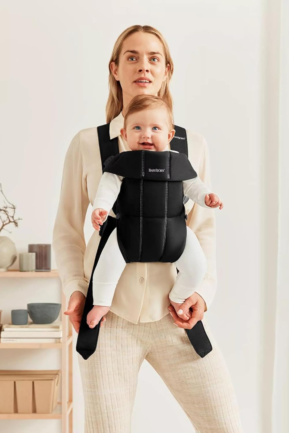 BabyBjorn Baby Carrier Mini, Woven, Black