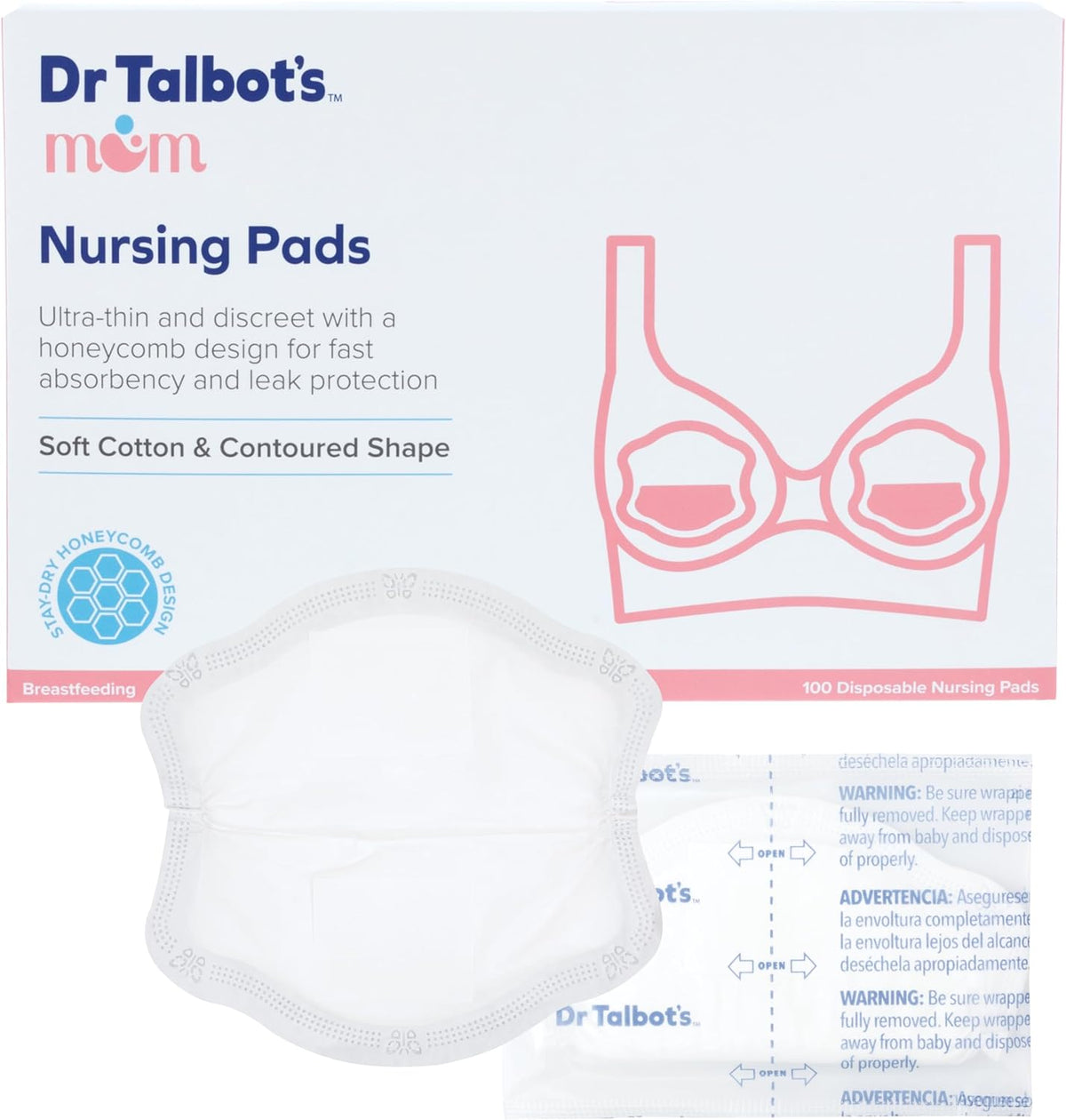 Dr. Talbot's Nursing Pads Soft Disposable Breastfeeding Pads for Moms