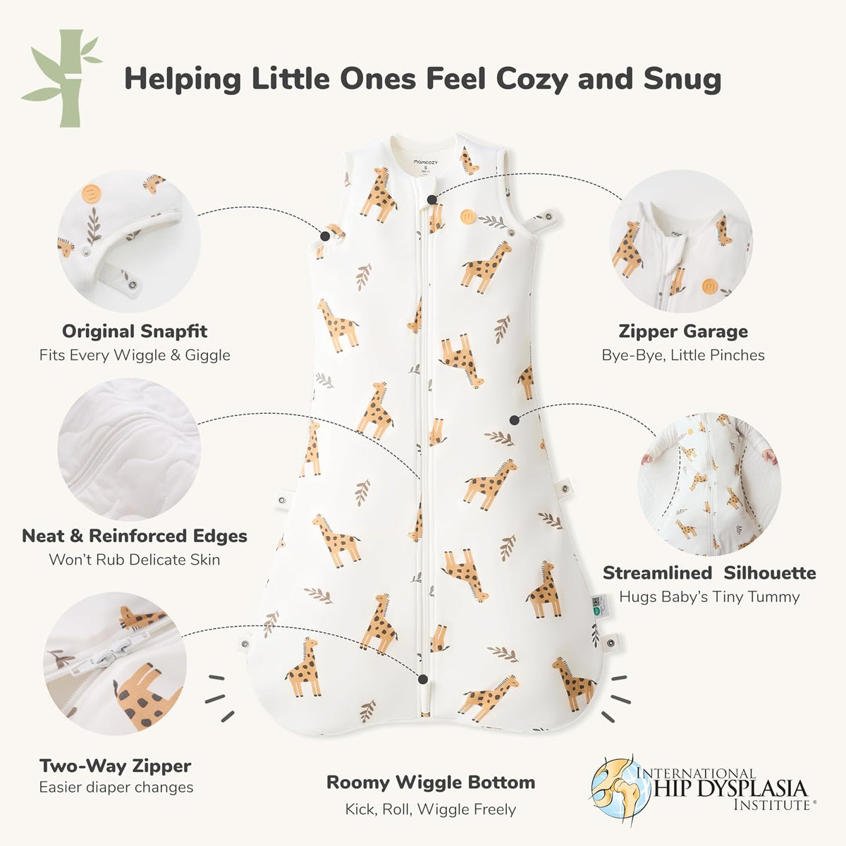 Momcozy Sleep Sack (Giraffe World, Medium, 6-12 Months)