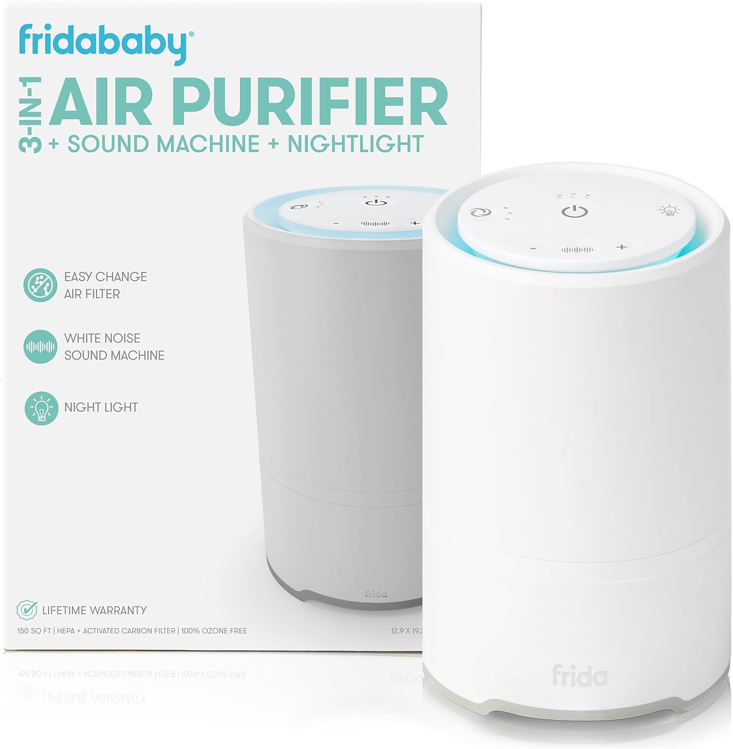 Frida Baby 3-in-1 Baby Sound Machine for Sleeping, Nightlight & Air Purifier