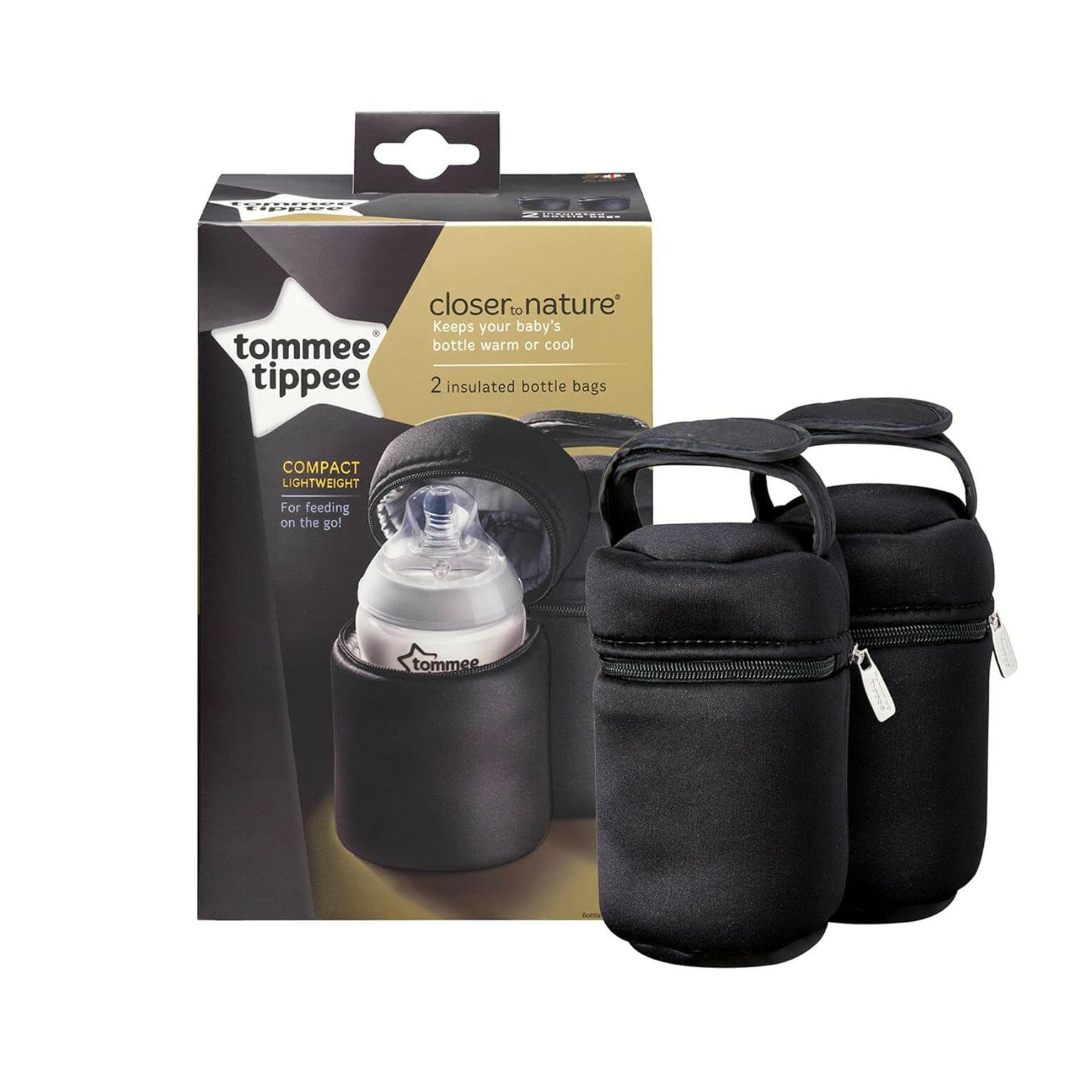Tommee Tippee Closer to Nature Insulated Bottle Bags, 2 pcs
