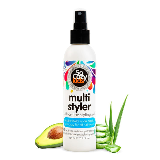 So Cozy Kids Multi Styler, Styling Hair Spray for Kids, Safe for Everyday Use (5.2 Fl Oz).