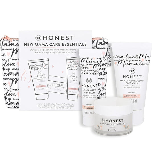 The Honest Company New Mama Care Essentials Gift Set with Reusable Pouch