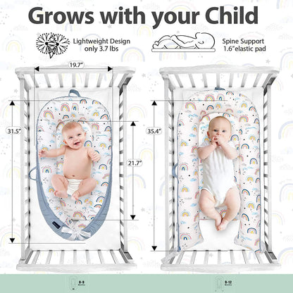 Little Story Soft Breathable Fiberfill Newborn Lounger Bed