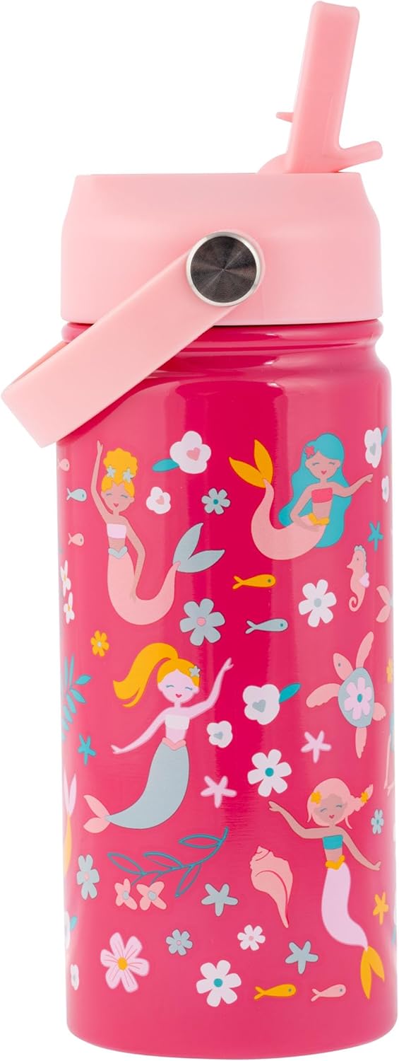 Stephen Joseph Insulated Bottle with Handle, 14oz