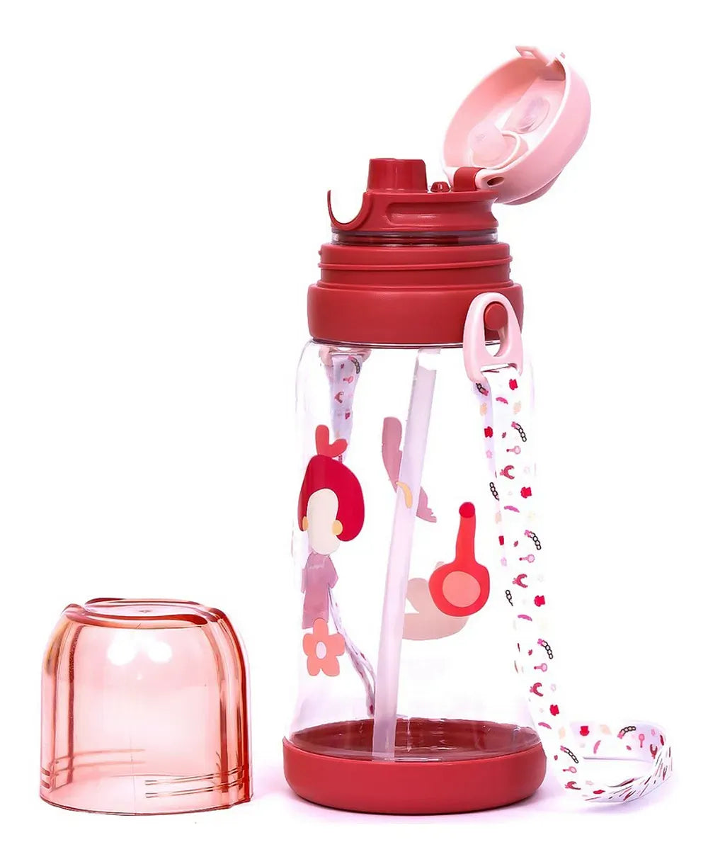 Eazy Kids Water Bottle With Straw (600ml)