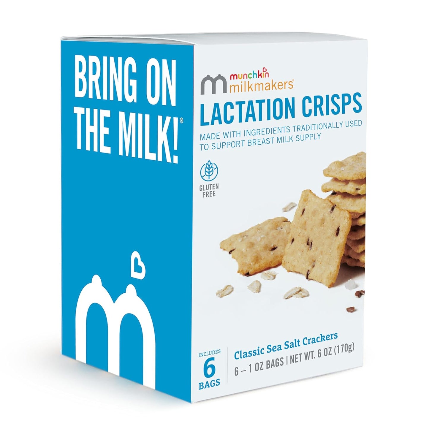 Munchkin Milkmakers Lactation Crisps for Nursing, Breastfeeding & Pumping Moms