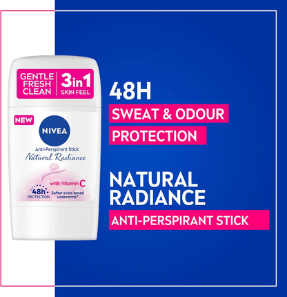 نيفيا مزيل عرق نسائي على هيئة عصا توهج طبيعي (50ml)