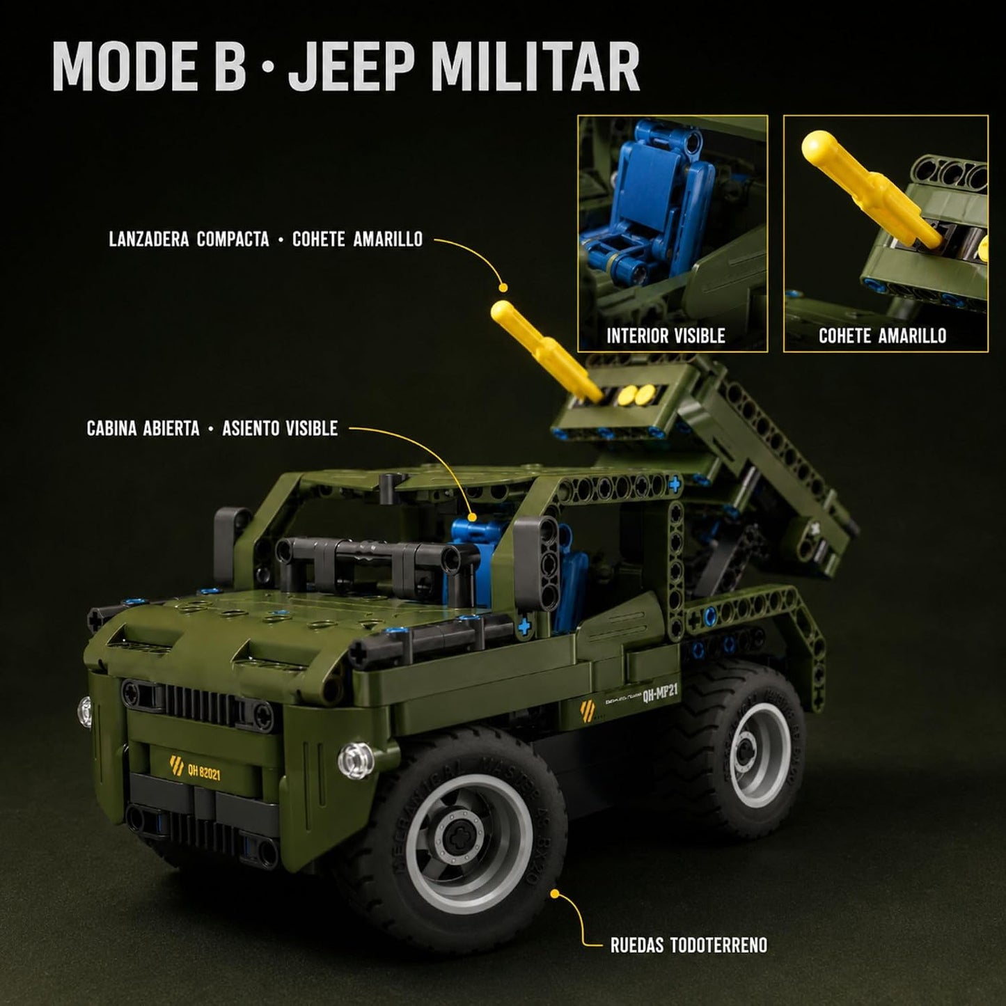 iM.Master STEM Academy Mechanical Master 8021 – R/C 2-in-1 Rocket Launcher, 364pcs