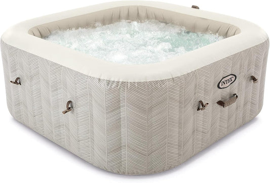 Intex 4 Person Chevron Deluxe Square Bubble Spa Set (175CM X 175CM X 71CM)