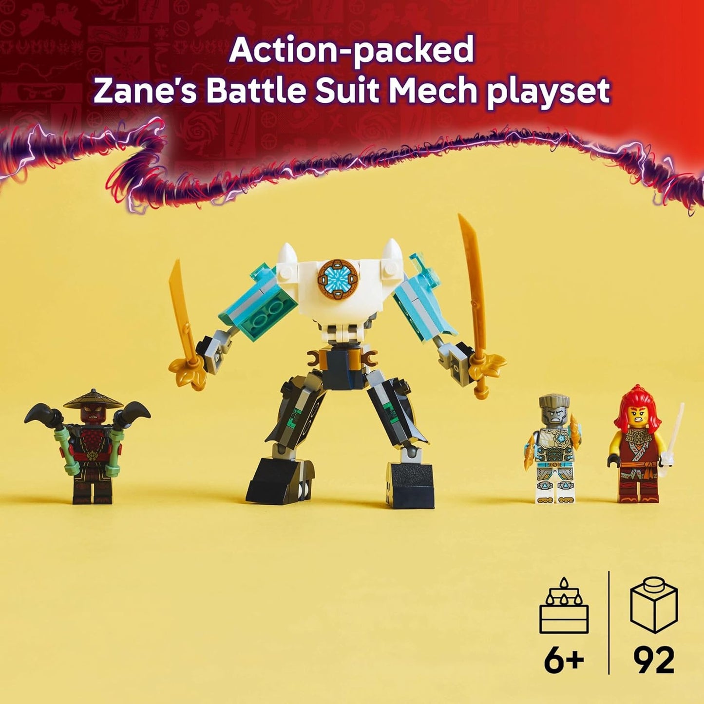 LEGO NINJAGO Zane’s Battle Suit Mech – 92 Pcs
