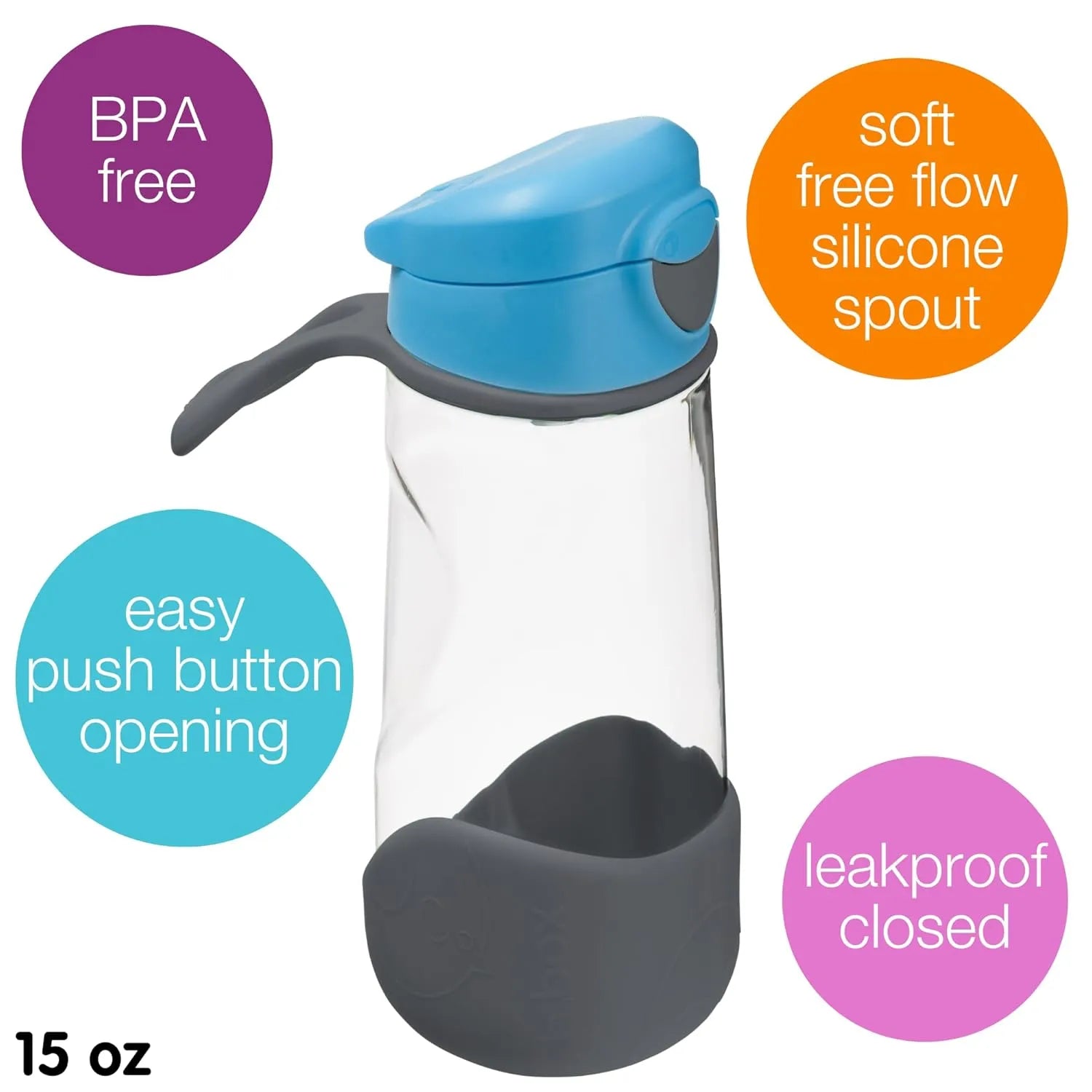 B.box Hydration Sports Spout Bottle (450ml)
