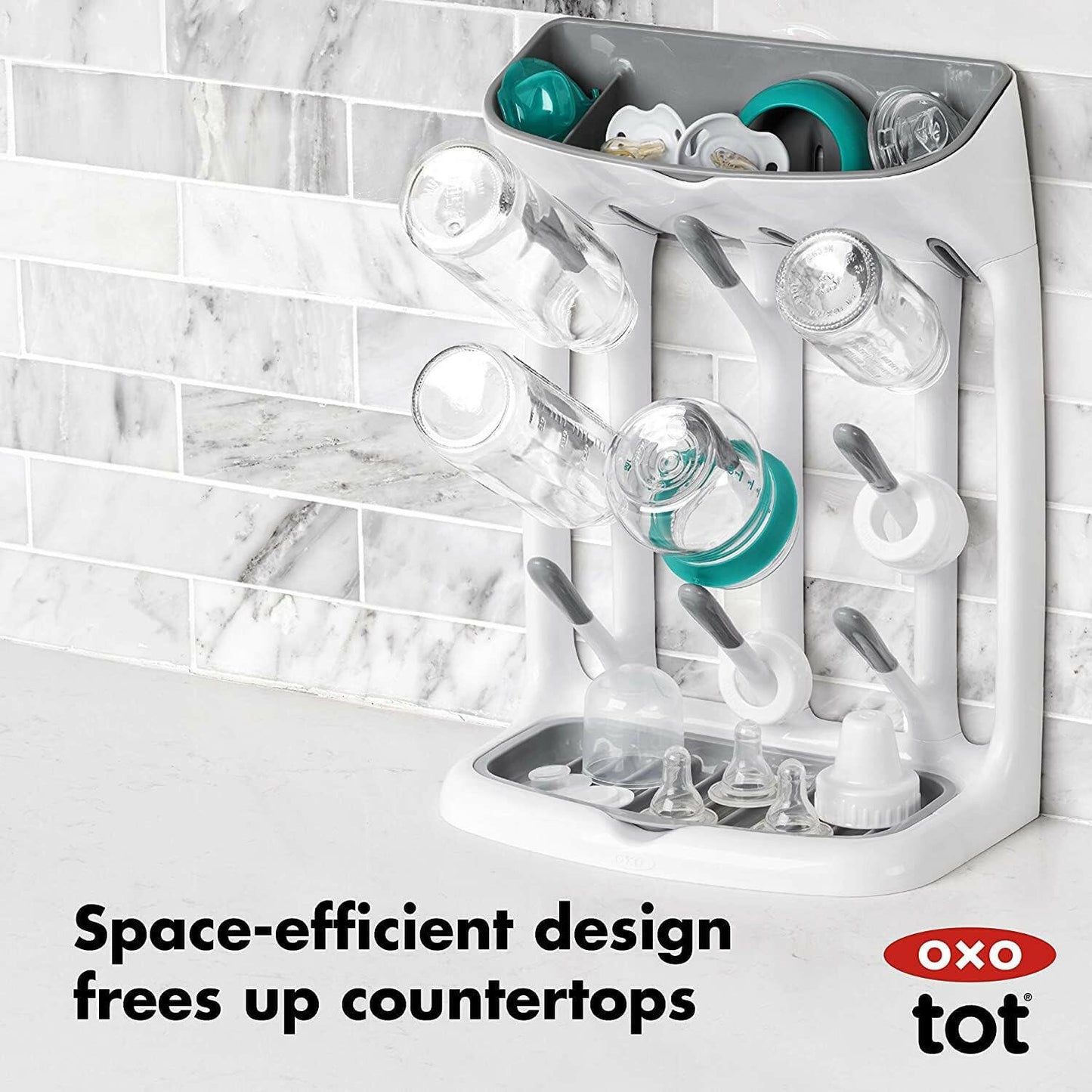 OXO Tot Space Saving Drying Rack - Gray.