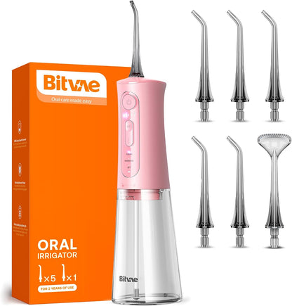 Bitvae C2 Water Flosser (Pink)  + 6 Pcs Nozzles