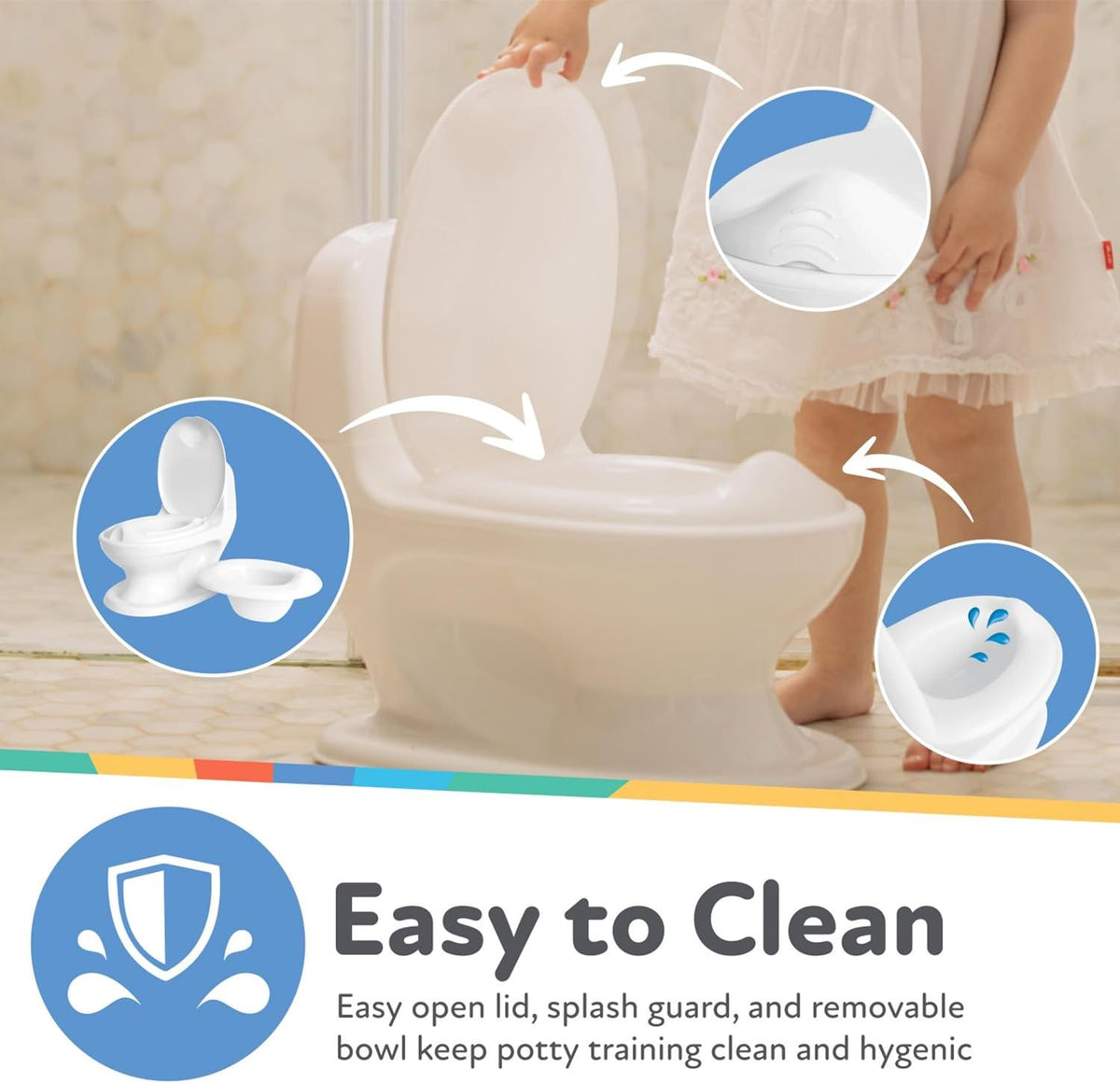نونية Nuby My Real Potty الواقعية للأطفال الصغار (أبيض)