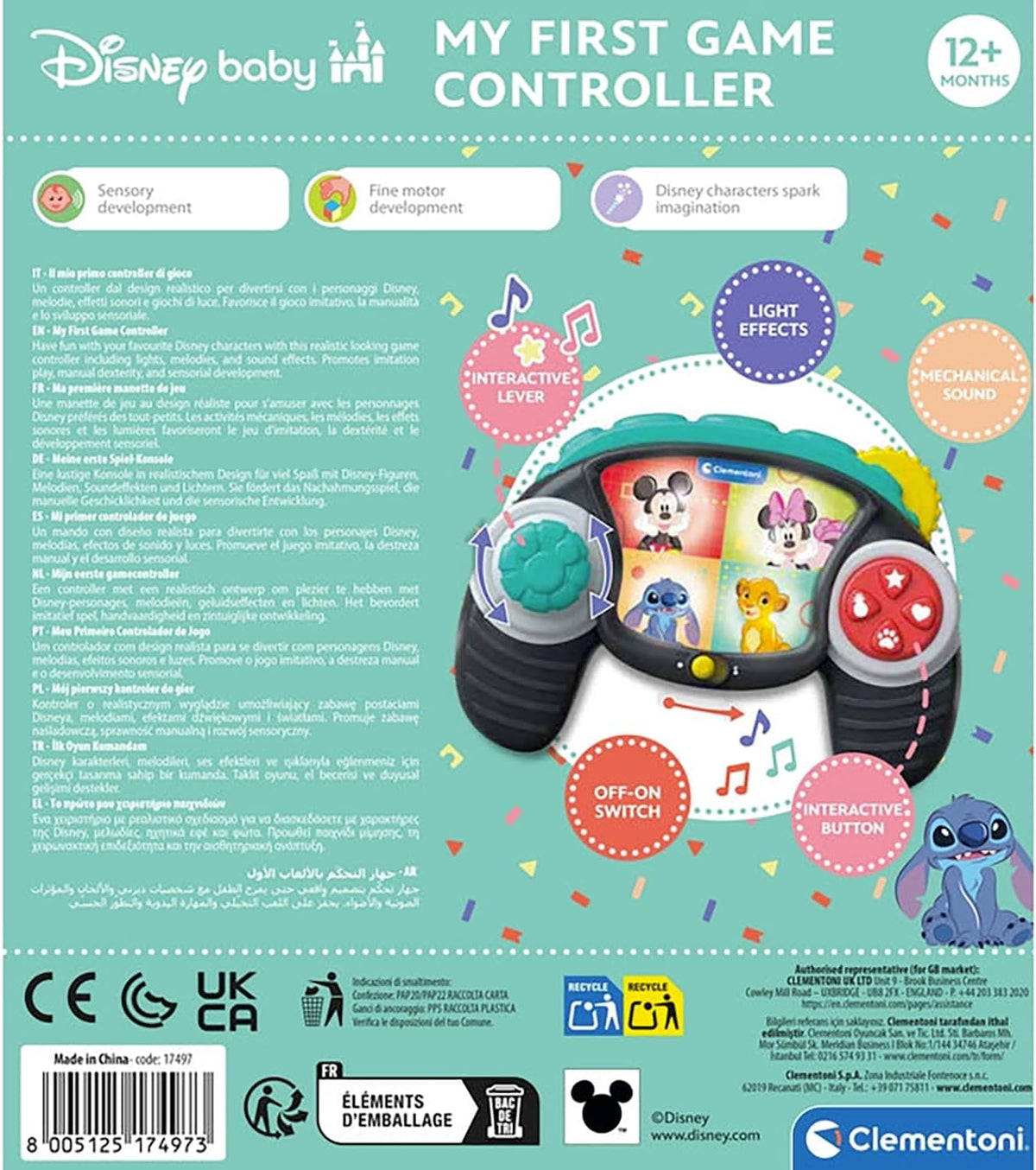 Clementoni - Disney Baby Joystick Controller Toy