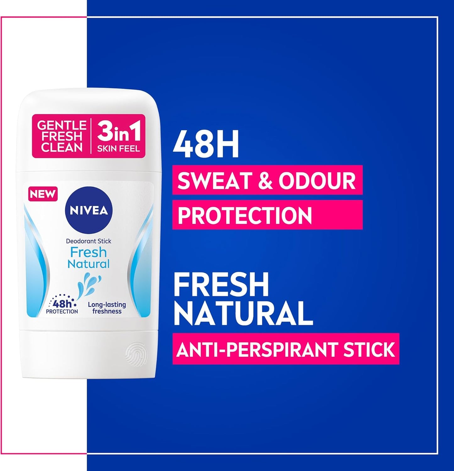 نيفيا مزيل عرق للنساء على هيئة عصا منعشة وطبيعية (50ml)
