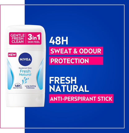 نيفيا مزيل عرق للنساء على هيئة عصا منعشة وطبيعية (50ml)
