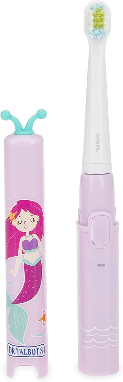 Dr. Talbot's Kids Sonic Toothbrush, Mermaid Design, Soft Bristles, Girl Print