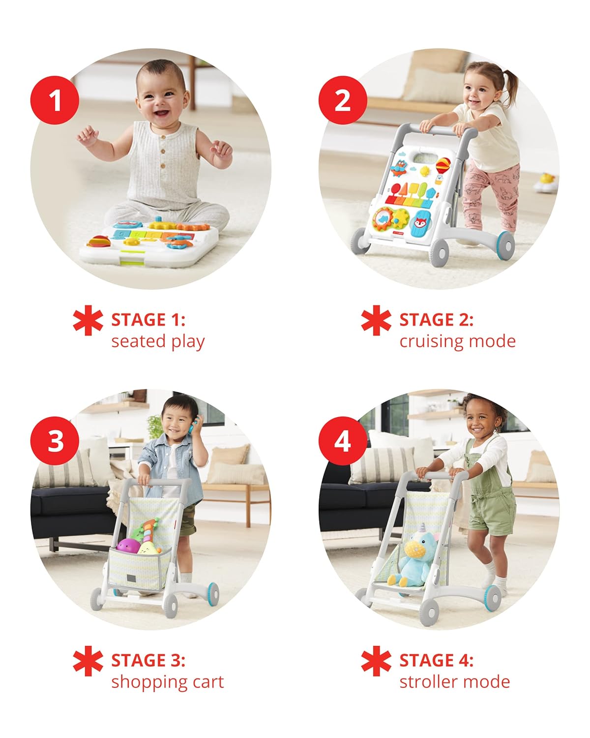 Skip Hop Explore & More Grow Along 4 In 1 Activity Walker Multi Color