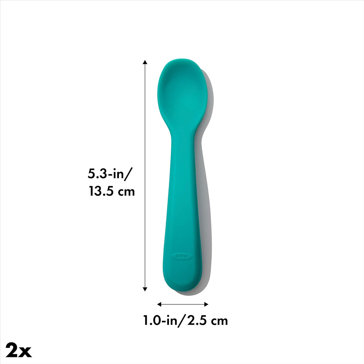 OXO Tot Silicone Spoon Set, 2pcs