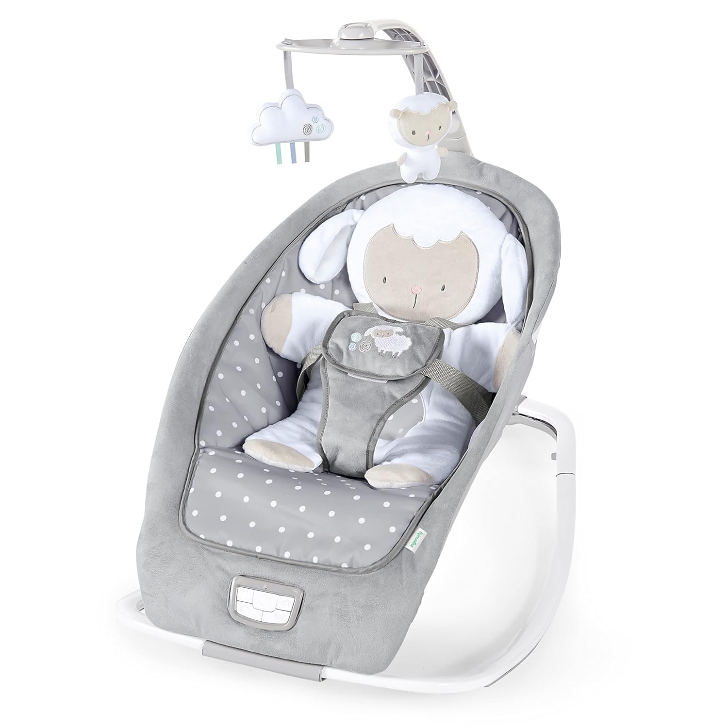 Ingenuity 2 In 1 Cuddle Lamb Rocker and Bouncer