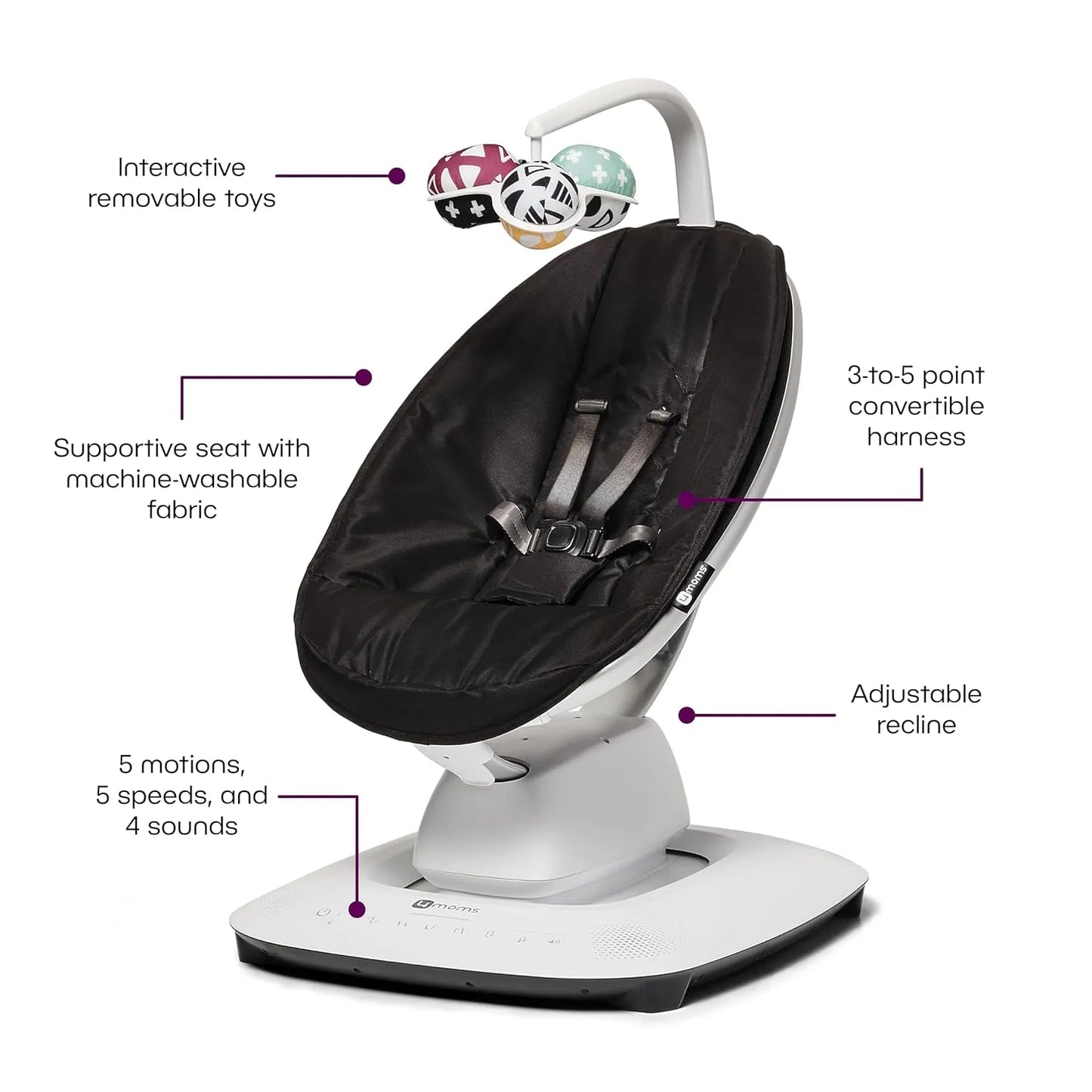 4Moms MamaRoo Multi-Motion Baby Swing With FREE Insert