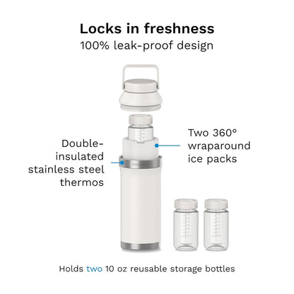 Baby Brezza All Day Breastmilk Cooler (600ml, Soft White)