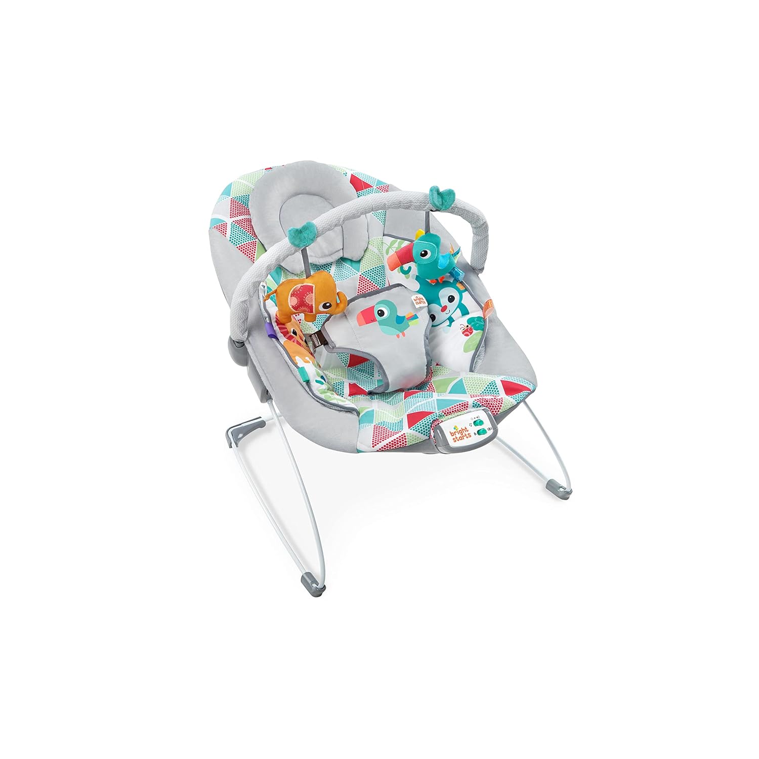 Bright Starts Baby Bouncer Soothing Vibrations Infant Seat, Toucan Tango