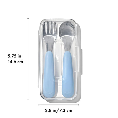 Oxo Tot On The Go Fork And Spoon Set (Dusk)
