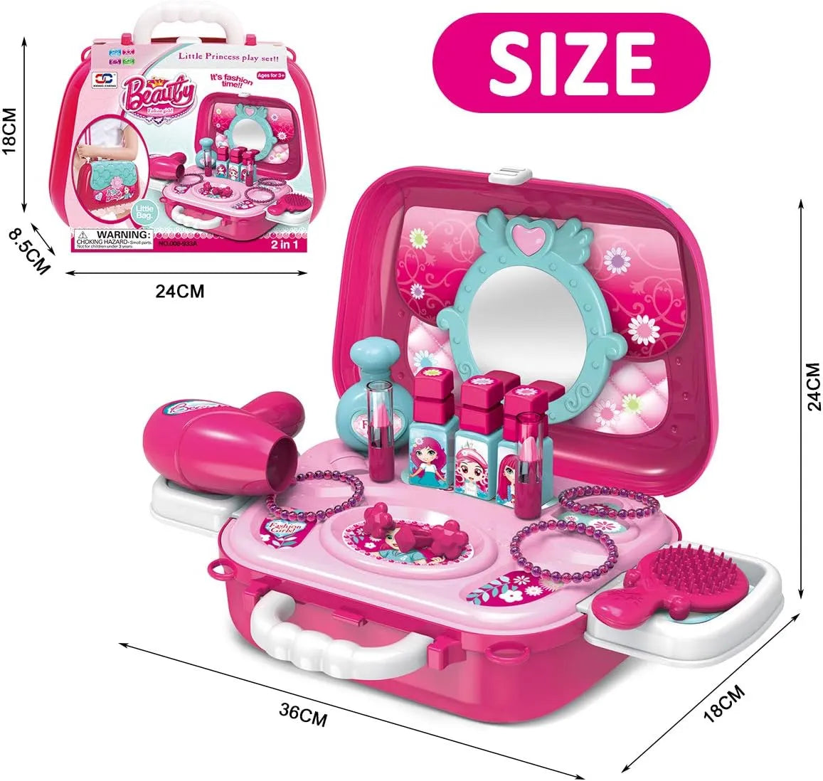 Girls Beauty Jewelry Kit Set 2 in 1 Toy