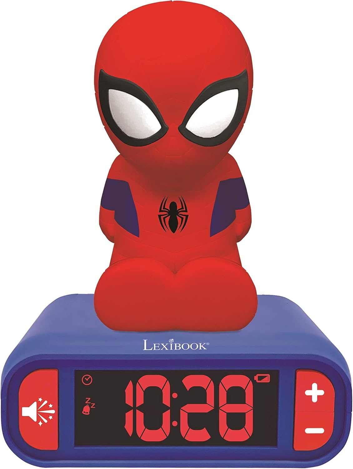LEXiBOOK 3D Marvel Spider-Man Digital Alarm Clock with Night Light