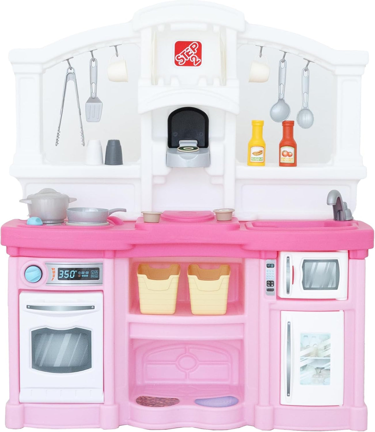 Step2 - Fun with Friends Kids Kitchen Playset - Pink - 25 Pieces.