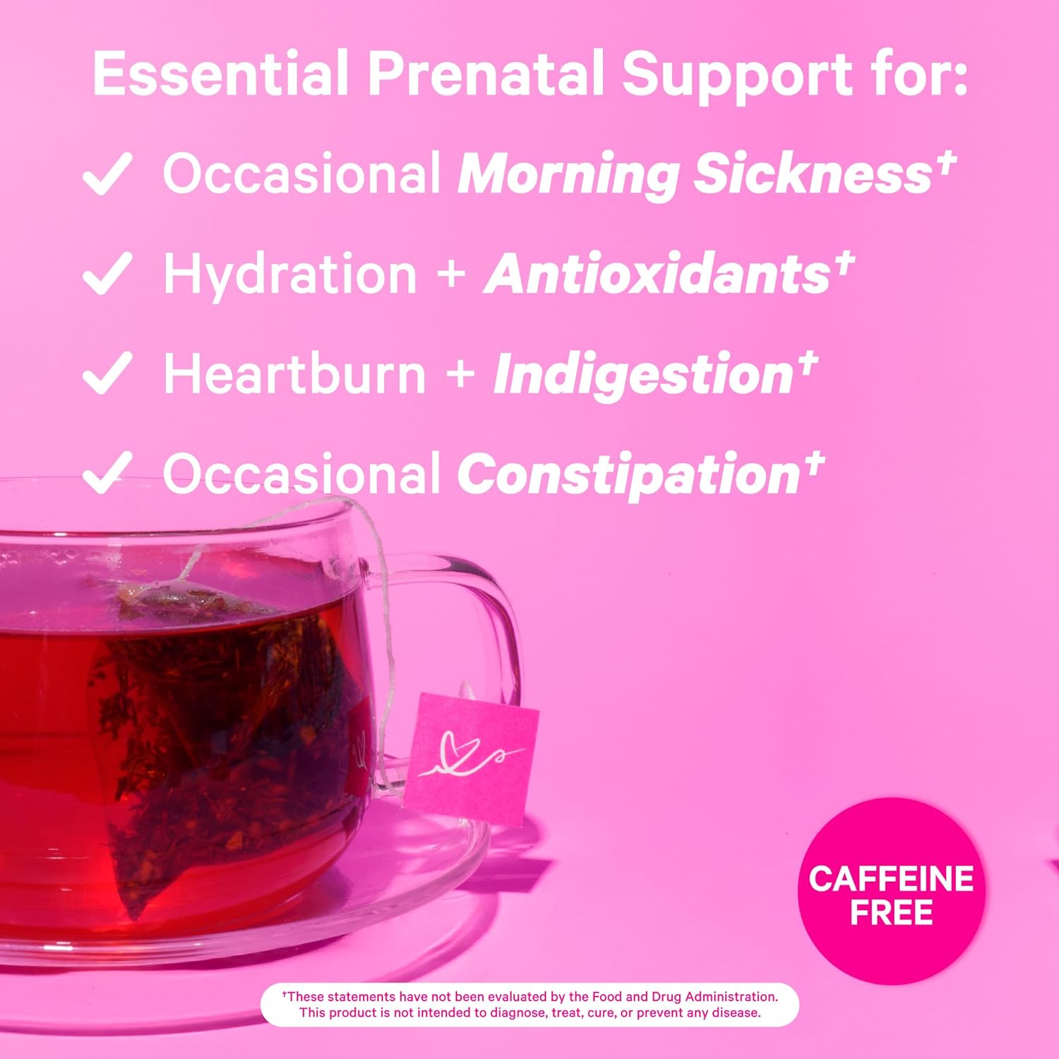 Pink Stork Organic Morning Sickness Pregnancy Tea, 15pcs