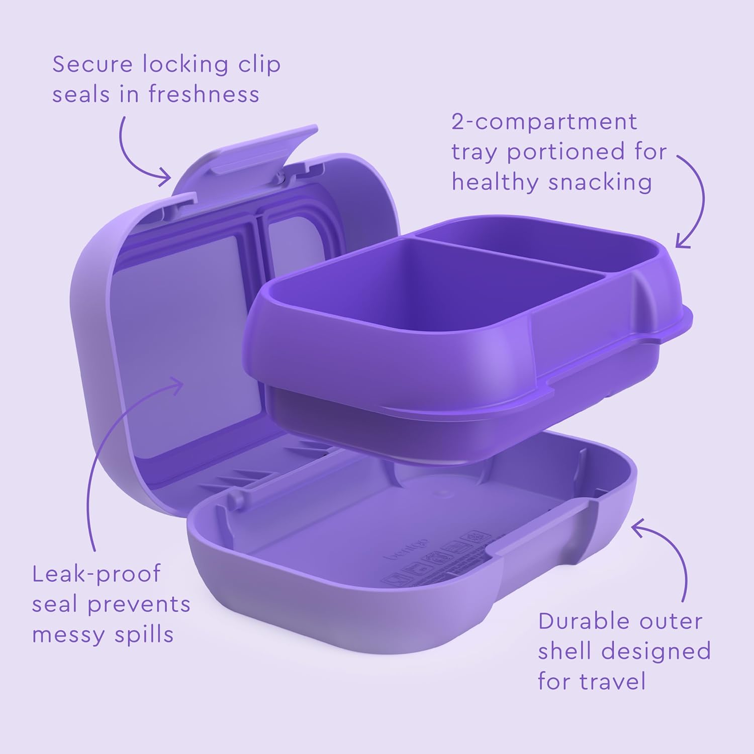 Bentgo Kids Snack 2 Compartment Leak-Proof Bento Box