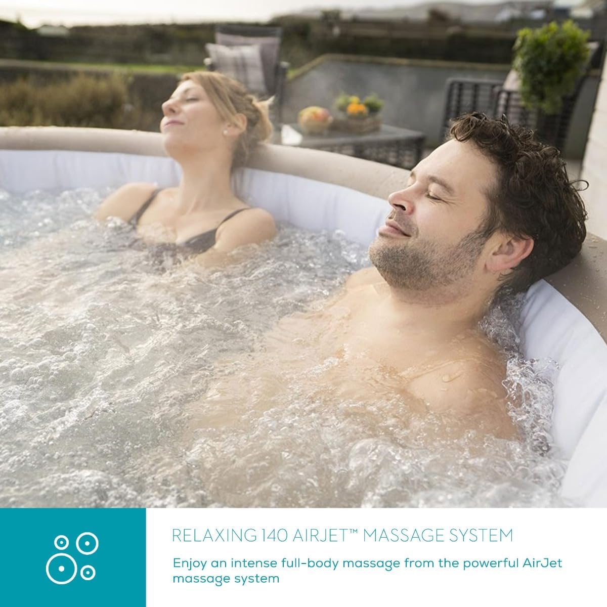 Bestway Lay-Z Spa Palm Springs Air Jet (77"x28"/1.96mx71 Cm)