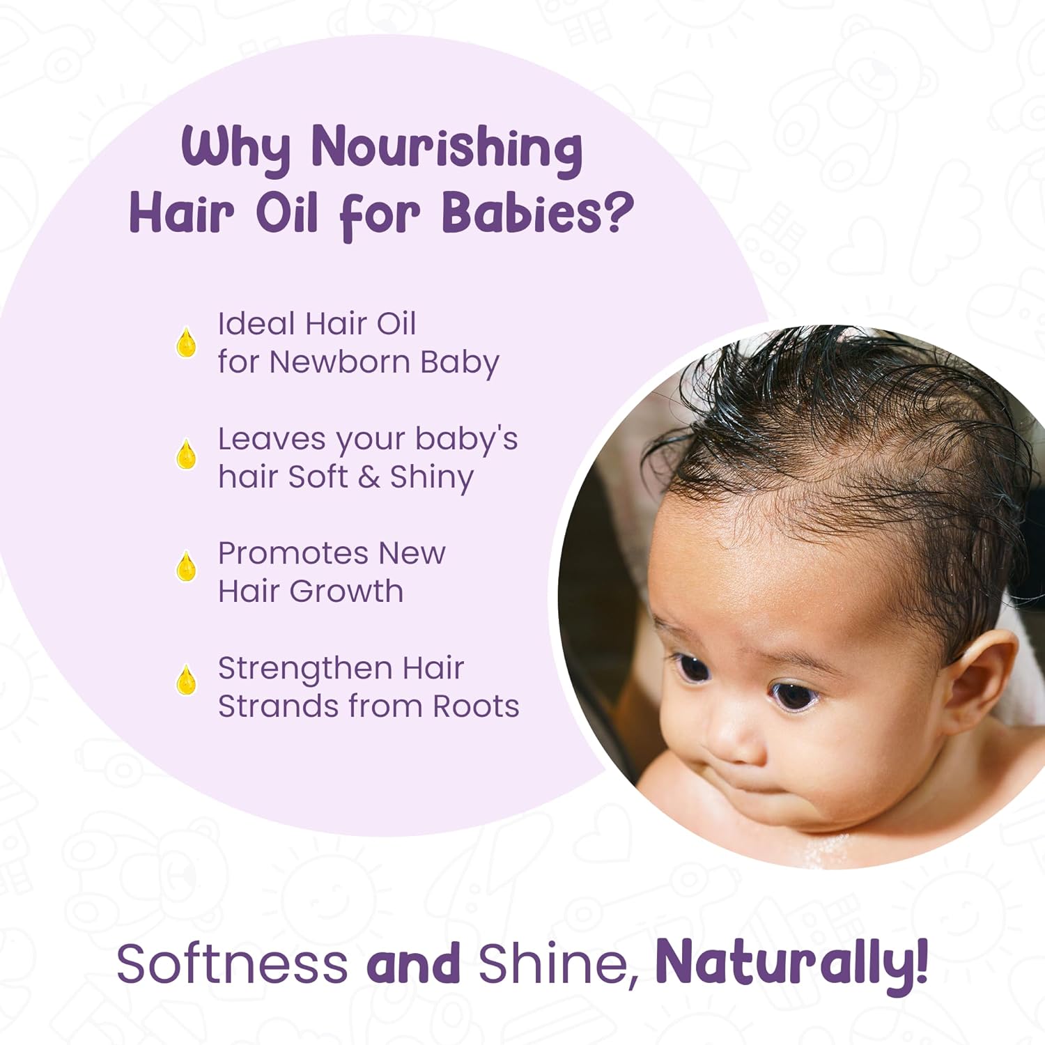 Nourishing Hair Oil for Babies by Mother Sparsh, 100ml, 0m+