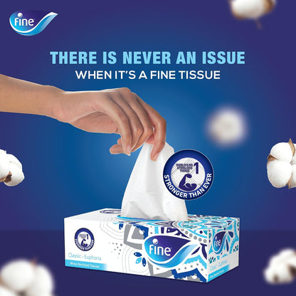 Fine Facial Tissues Classic (150 Sheets) - Pack of 5 Boxes