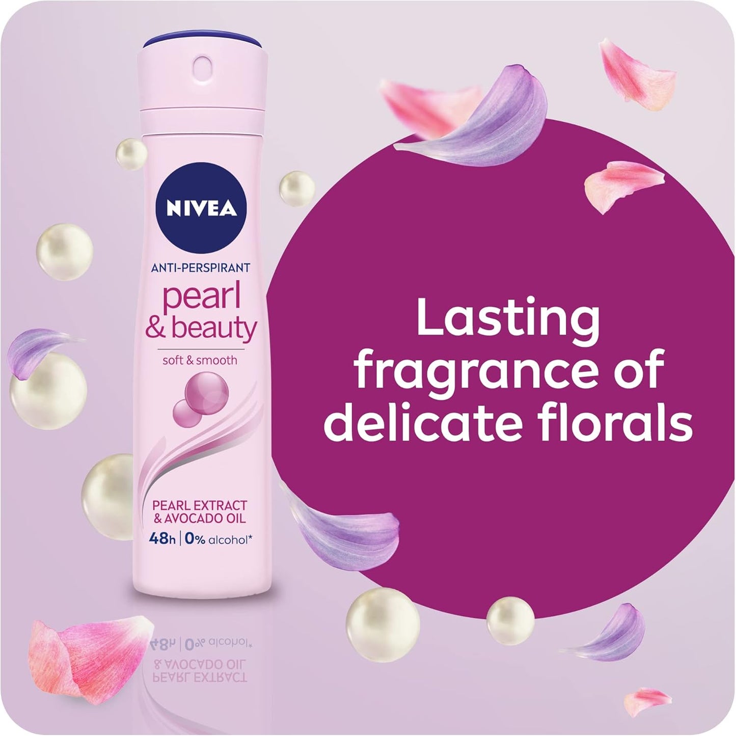 نيفيا بخاخ مزيل عرق للنساء بيرل آند بيوتي (150ml)